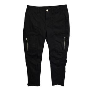 White House Black Market Capri Womens Size 6 Black Mid Rise Stretch Casual